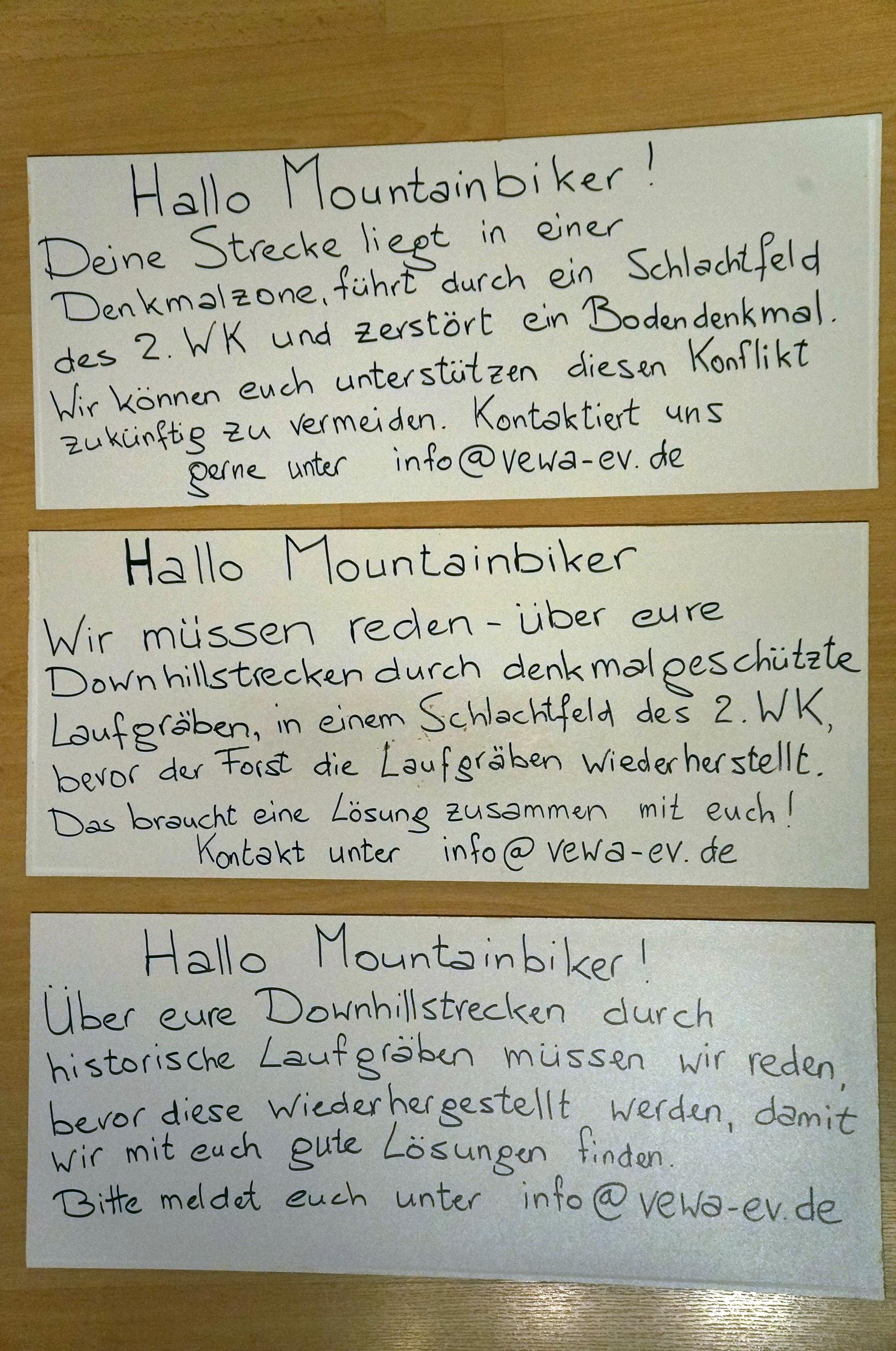 Schilder Mountainbiker Schilder Mountainbiker